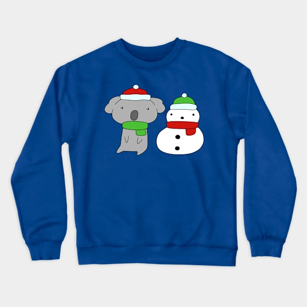 Koala and Snowman Crewneck Sweatshirt by saradaboru